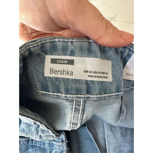 NWT Bershka High Waisted Wide Leg Jeans Size 00 - Picture 7 of 10